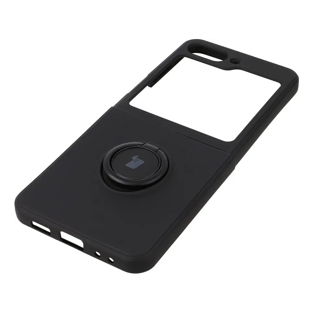 Hurtownia GSM - Bizon Case Silicone Ring Sq Samsung Galaxy Z Flip5 negru - BIZ1831 - {ean13} - Hurt