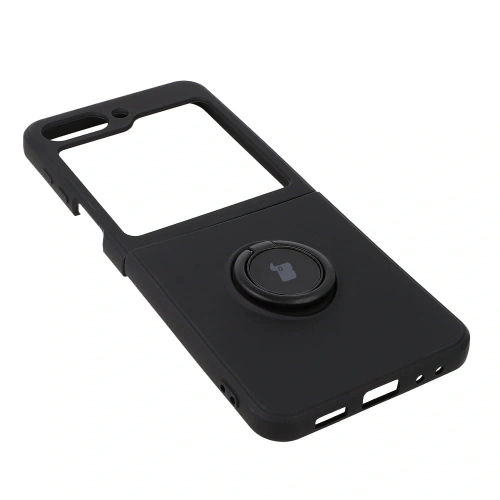 Etui Bizon Case Silicone Ring Sq do Samsung Galaxy Z Flip5 czarne