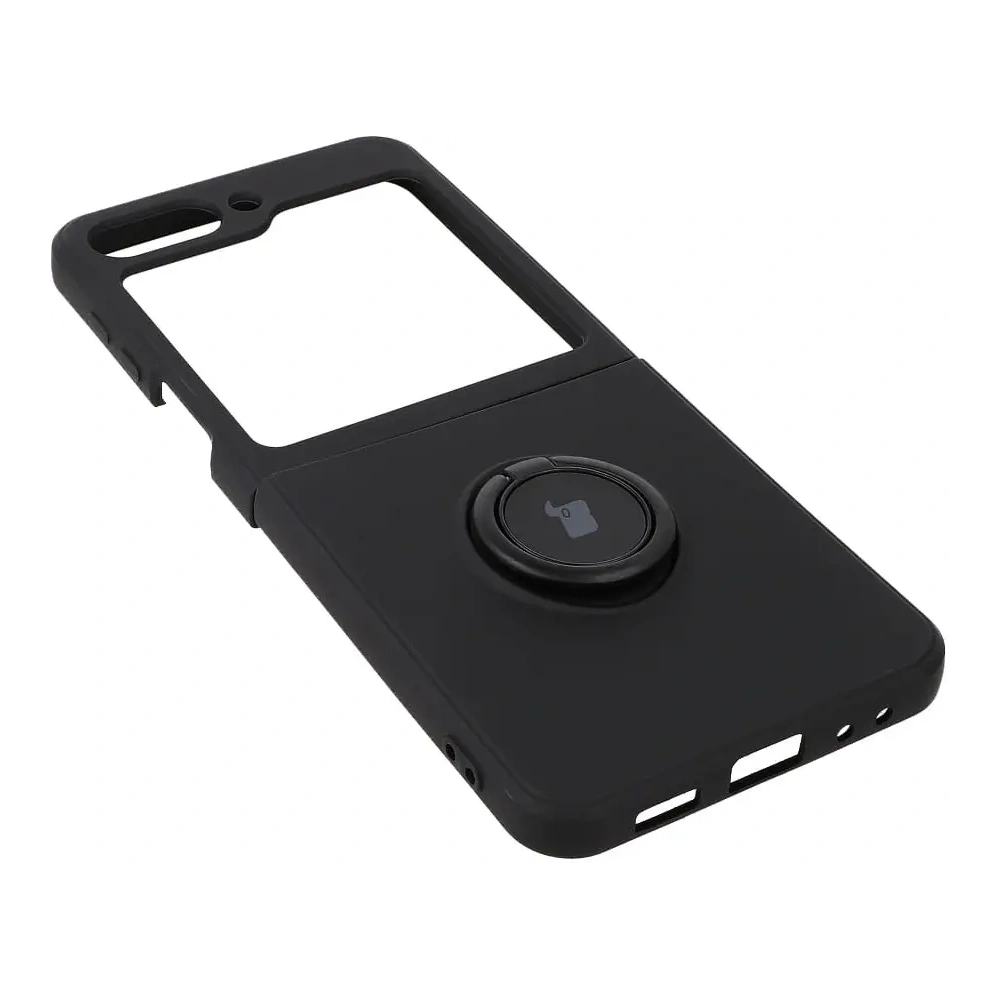 Hurtownia GSM - Bizon Case Silicone Ring Sq Samsung Galaxy Z Flip5 negru - BIZ1831 - {ean13} - Hurt