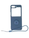 Bizon Case Silicone Ring Sq Samsung Galaxy Z Flip5 albastru marin