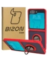 Bizon Case Hybrid Ring Samsung Galaxy Z Flip5 füstös piros kerettel