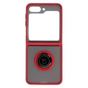 Hurtownia GSM - Bizon Case Hybrid Ring Samsung Galaxy Z Flip5 rauchig mit einem roten Rahmen - BIZ1833 - {ean13} - Hurt