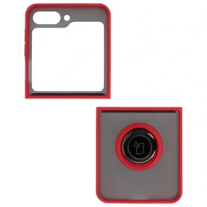 Hurtownia GSM - Bizon Case Hybrid Ring Samsung Galaxy Z Flip5 rauchig mit einem roten Rahmen - BIZ1833 - {ean13} - Hurt