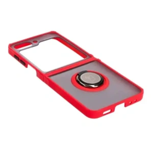 Hurtownia GSM - Bizon Case Hybrid Ring Samsung Galaxy Z Flip5 rauchig mit einem roten Rahmen - BIZ1833 - {ean13} - Hurt