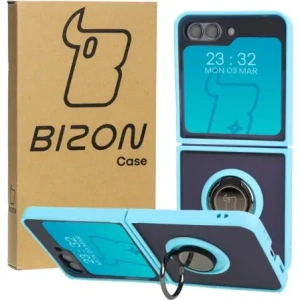 Hurtownia GSM - Bizon Case Hybrid Ring Samsung Galaxy Z Flip5 rauchig mit einem hellblauen Rahmen - BIZ1834 - {ean13} - Hurt