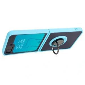 Hurtownia GSM - Bizon Case Hybrid Ring Samsung Galaxy Z Flip5 rauchig mit einem hellblauen Rahmen - BIZ1834 - {ean13} - Hurt