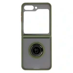 Hurtownia GSM - Bizon Case Hybrid Ring Samsung Galaxy Z Flip5 rauchig mit einem grünen Rahmen - BIZ1835 - {ean13} - Hurt