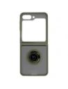 Hurtownia GSM - Etui s úchytem na prst Bizon Case Hybrid Ring pro Samsung Galaxy Z Flip5 kouřové se zeleným rámečkem - BIZ1835 - {ean13} - Hurt