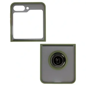 Hurtownia GSM - Bizon Case Hybrid Ring Samsung Galaxy Z Flip5 rauchig mit einem grünen Rahmen - BIZ1835 - {ean13} - Hurt