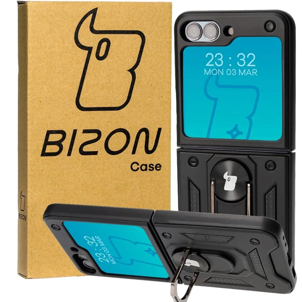 Hurtownia GSM - Bizon Case Shield Ring Samsung Galaxy Z Flip5 schwarz - BIZ1836 - {ean13} - Hurt