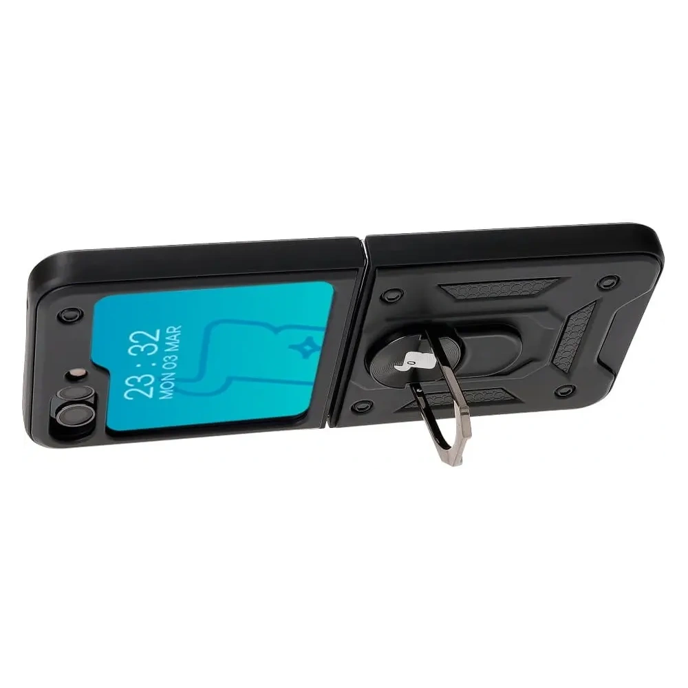 Hurtownia GSM - Bizon Case Shield Ring Samsung Galaxy Z Flip5 fekete - BIZ1836 - {ean13} - Hurt
