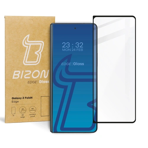 Szkło hartowane Bizon Glass Edge do Samsung Galaxy Z Fold4 czarne