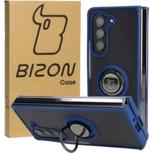 Hurtownia GSM - Bizon Case Hybrid Ring Samsung Galaxy Z Fold5 füstös színű, sötétkék kerettel - BIZ1842 - {ean13} - Hurt