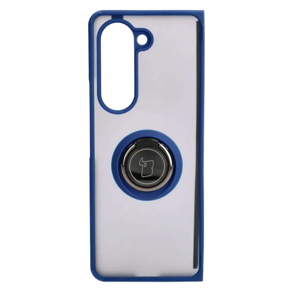 Hurtownia GSM - Etui z uchwytem na palec Bizon Case Hybrid Ring do Samsung Galaxy Z Fold5 przydymione z granatową ramką - BIZ1842 - {ean13} - Hurt