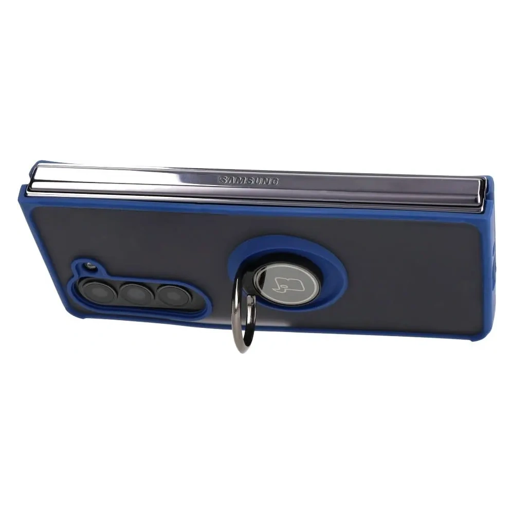 Hurtownia GSM - Bizon Case Hybrid Ring Samsung Galaxy Z Fold5 fumuriu cu un cadru albastru închis - BIZ1842 - {ean13} - Hurt