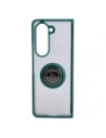 Hurtownia GSM - Etui z uchwytem na palec Bizon Case Hybrid Ring do Samsung Galaxy Z Fold5 przydymione z ciemnozieloną ramką - BIZ1844 - {ean13} - Hurt