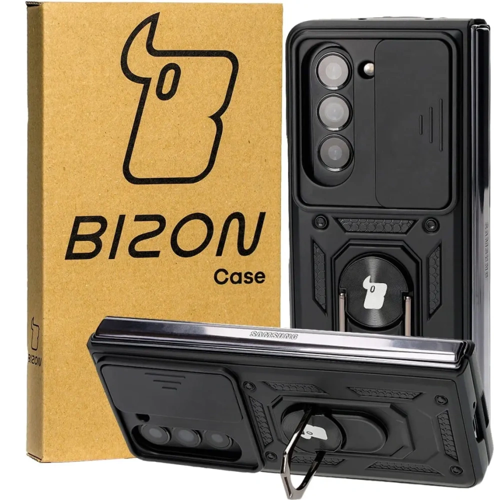 Hurtownia GSM - Etui Bizon Case CamShield Ring do Samsung Galaxy Z Fold5 černé - BIZ1847 - {ean13} - Hurt