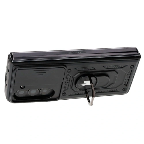 Etui Bizon Case CamShield Ring do Samsung Galaxy Z Fold5 czarne