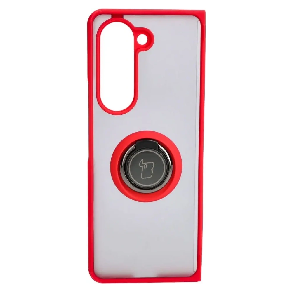 Wholesale Bizon Case Hybrid Ring Samsung Galaxy Z Fold5 smoky with a red frame - BIZ1850 - {ean13} - Hurt