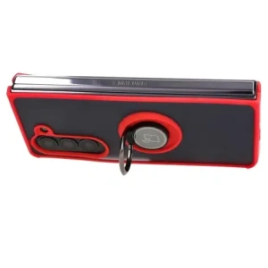 Wholesale Bizon Case Hybrid Ring Samsung Galaxy Z Fold5 smoky with a red frame - BIZ1850 - {ean13} - Hurt
