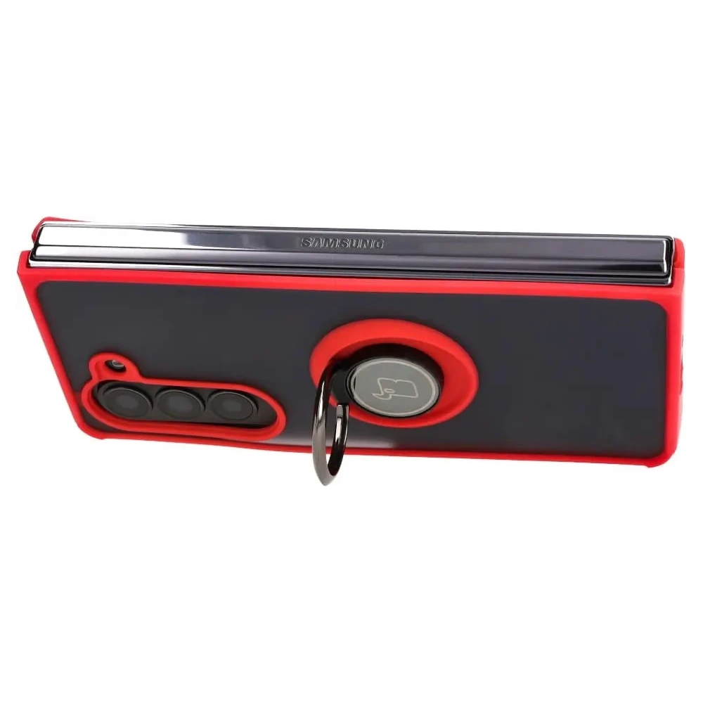 Wholesale Bizon Case Hybrid Ring Samsung Galaxy Z Fold5 smoky with a red frame - BIZ1850 - {ean13} - Hurt