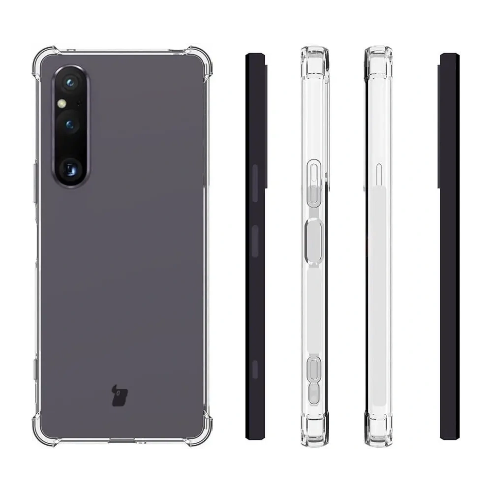 Hurtownia GSM - Bizon Case Clear Pack tok + 2x képernyőüveg + lencseüveg Sony Xperia 1 V tiszta - BIZ1855 - {ean13} - Hurt