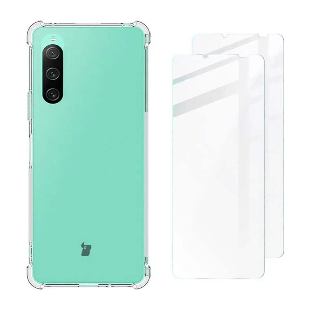 Hurtownia GSM - Bizon Case Clear Pack tok + 2x képernyőüveg Sony Xperia 10 V tiszta - BIZ1860 - {ean13} - Hurt