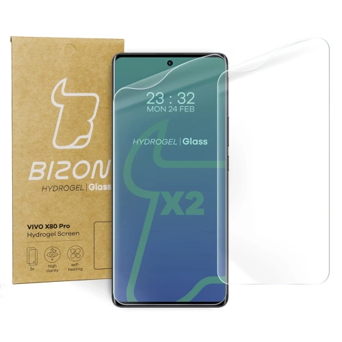 Folia hydrożelowa na ekran Bizon Glass Hydrogel Vivo X80 Pro [2 PACK]