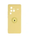 Etui Bizon Case Silicone Ring Sq pro VIVO X80 Pro žluté