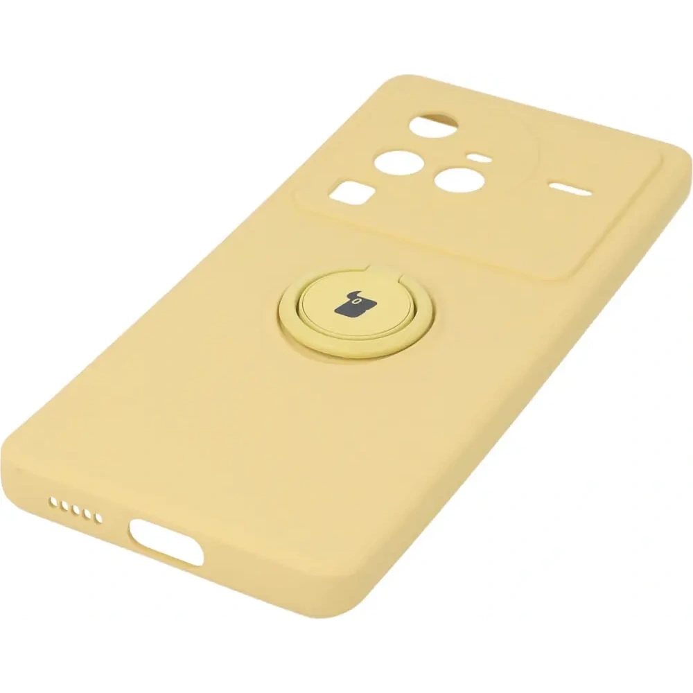 Hurtownia GSM - Etui Bizon Case Silicone Ring Sq pro VIVO X80 Pro žluté - BIZ1867 - {ean13} - Hurt