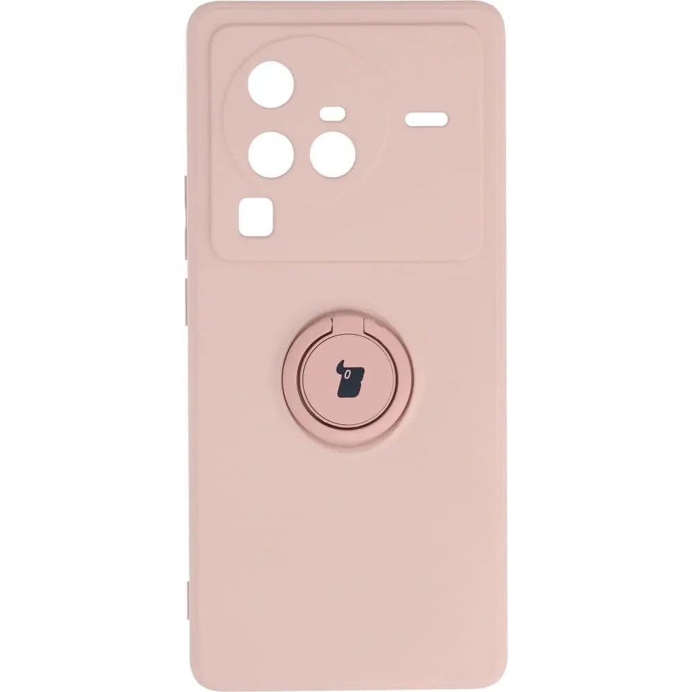 Hurtownia GSM - Etui Bizon Case Silicone Ring Sq do VIVO X80 Pro jasnoróżowe - BIZ1868 - {ean13} - Hurt