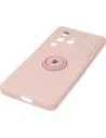 Hurtownia GSM - Etui Bizon Case Silicone Ring Sq do VIVO X80 Pro jasnoróżowe - BIZ1868 - {ean13} - Hurt