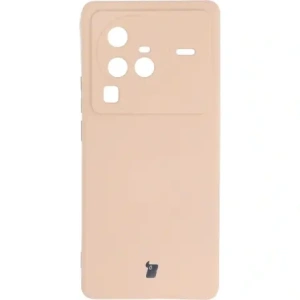 Etui Bizon Case Silicone Sq do Vivo X80 Pro jasnoróżowe