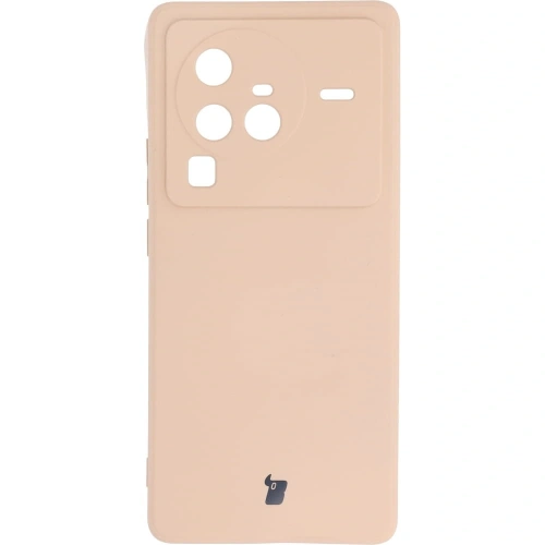 Etui Bizon Case Silicone Sq do Vivo X80 Pro jasnoróżowe