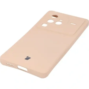Etui Bizon Case Silicone Sq do Vivo X80 Pro jasnoróżowe