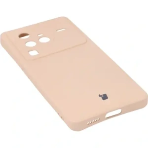 Etui Bizon Case Silicone Sq do Vivo X80 Pro jasnoróżowe