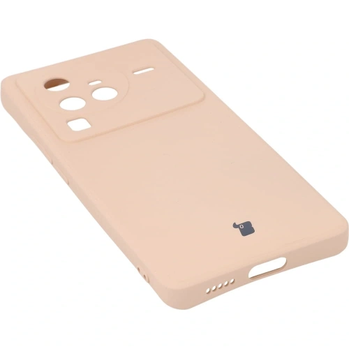 Etui Bizon Case Silicone Sq do Vivo X80 Pro jasnoróżowe