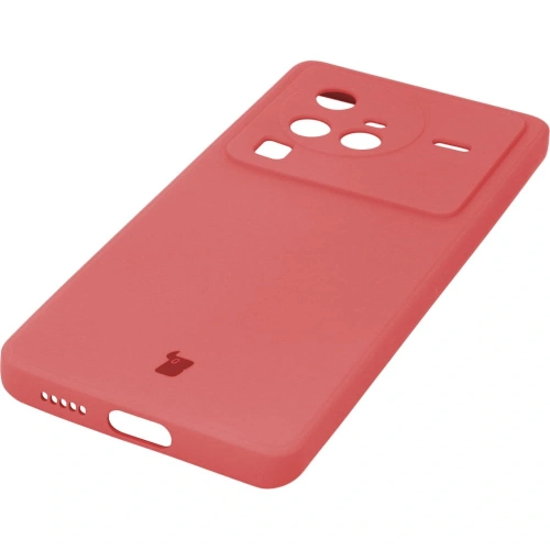 Etui Bizon Case Silicone Sq do Vivo X80 Pro ciemny róż