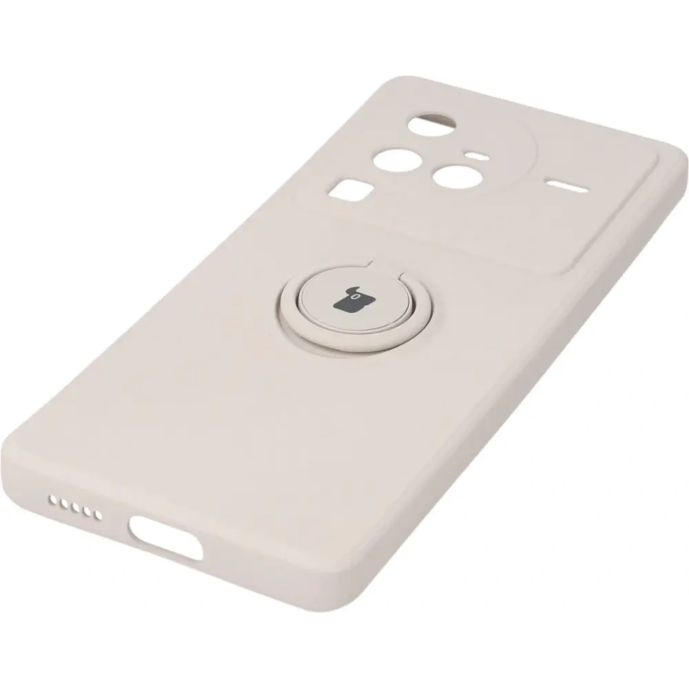 Hurtownia GSM - Etui Bizon Case Silicone Ring Sq pro VIVO X80 Pro béžové - BIZ1873 - {ean13} - Hurt