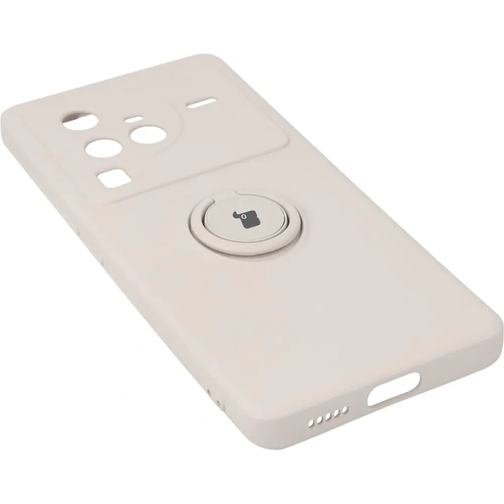 Hurtownia GSM - Etui Bizon Case Silicone Ring Sq pro VIVO X80 Pro béžové - BIZ1873 - {ean13} - Hurt