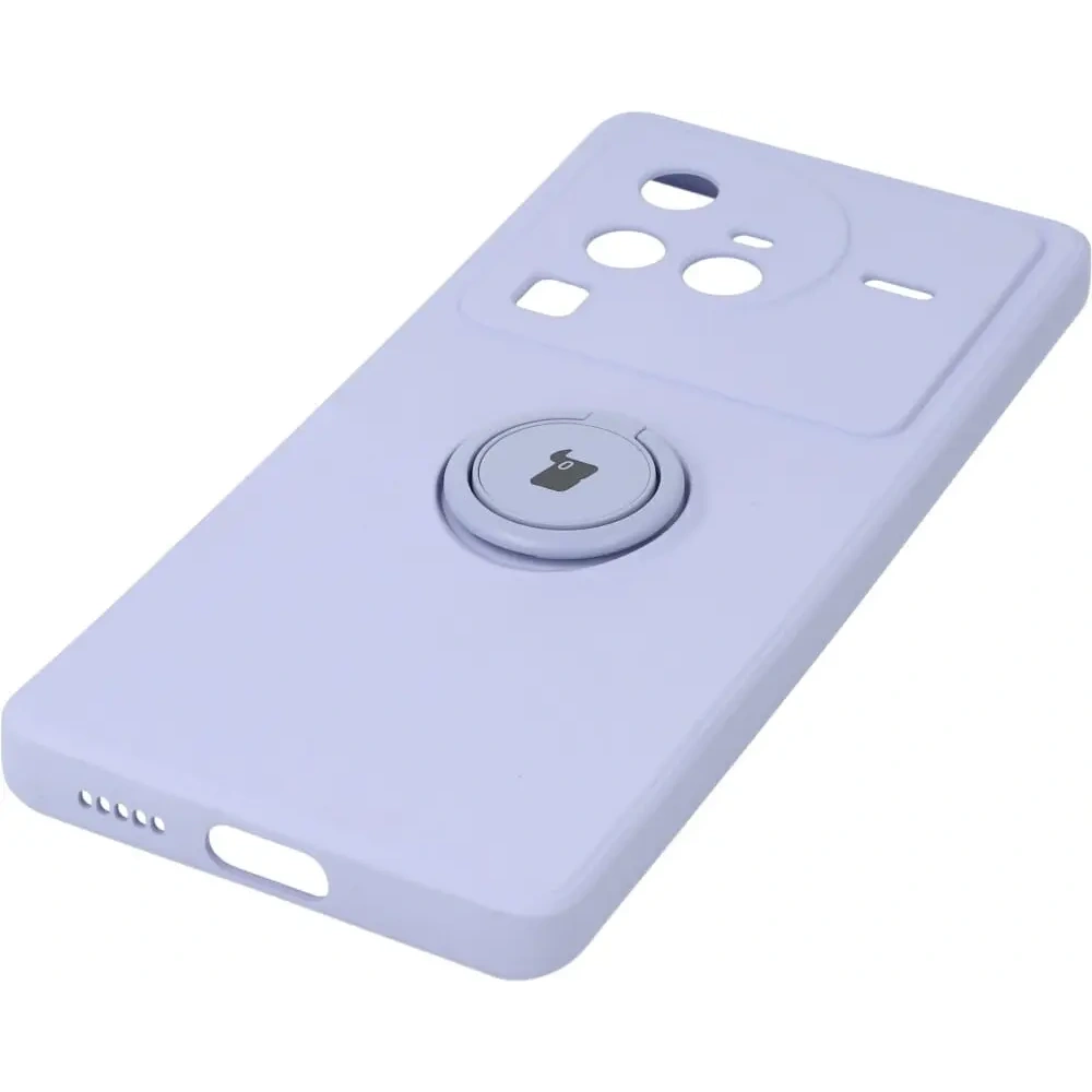 Hurtownia GSM - Etui Bizon Case Silicone Ring Sq pro VIVO X80 Pro jasnofialové - BIZ1874 - {ean13} - Hurt