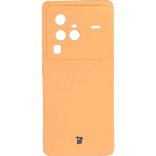 Etui Bizon Case Silicone Sq do Vivo X80 Pro pomarańczowe