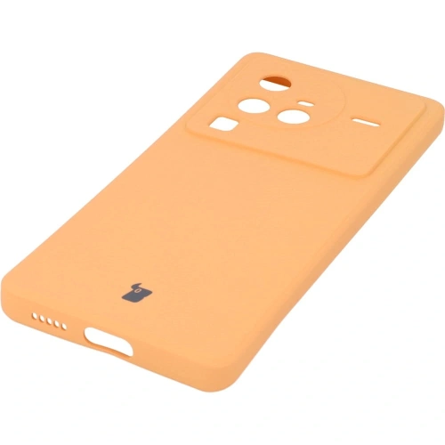 Etui Bizon Case Silicone Sq do Vivo X80 Pro pomarańczowe