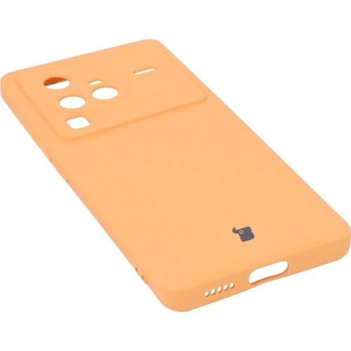 Etui Bizon Case Silicone Sq do Vivo X80 Pro pomarańczowe