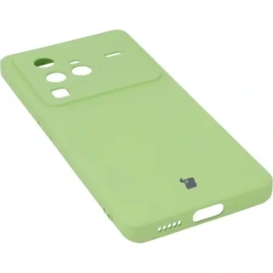 Etui Bizon Case Silicone Sq do Vivo X80 Pro jasnozielone