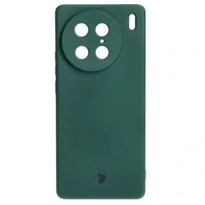 Etui Bizon Case Silicone Sq do VIVO X90 Pro ciemnozielone