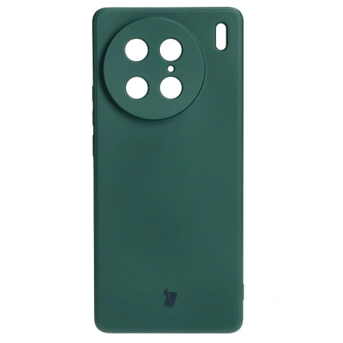 Etui Bizon Case Silicone Sq do VIVO X90 Pro ciemnozielone
