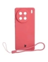 Etui Bizon Case Silicone Sq pro VIVO X90 Pro starorůžové