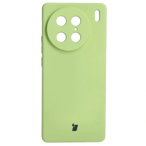 Etui Bizon Case Silicone Sq do VIVO X90 Pro jasnozielone
