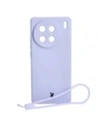 Etui Bizon Case Silicone Sq pro VIVO X90 Pro jasně fialové